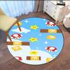 Mario Printed Round Rug Carpet Chair Rug Area Rug Entryway Doormats,for Office Chair Living Room Bedroom Kitchen Room.