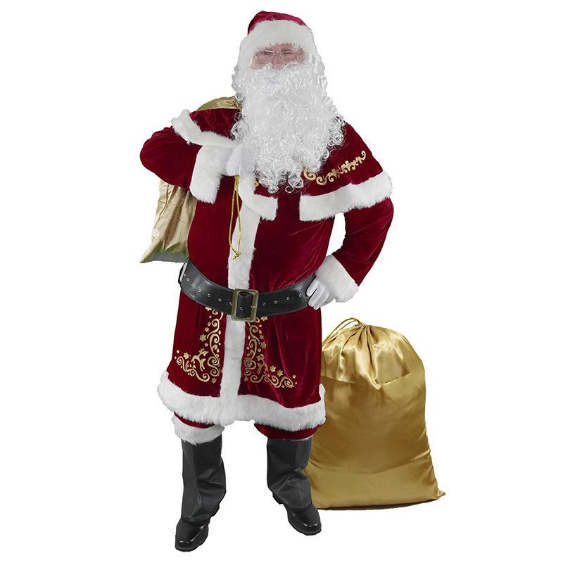 Completo Natalizio Uomo Taglie Forti: Stampa di Babbo Natale con Barba – Opzione Genitore-Figlio Disponibile.