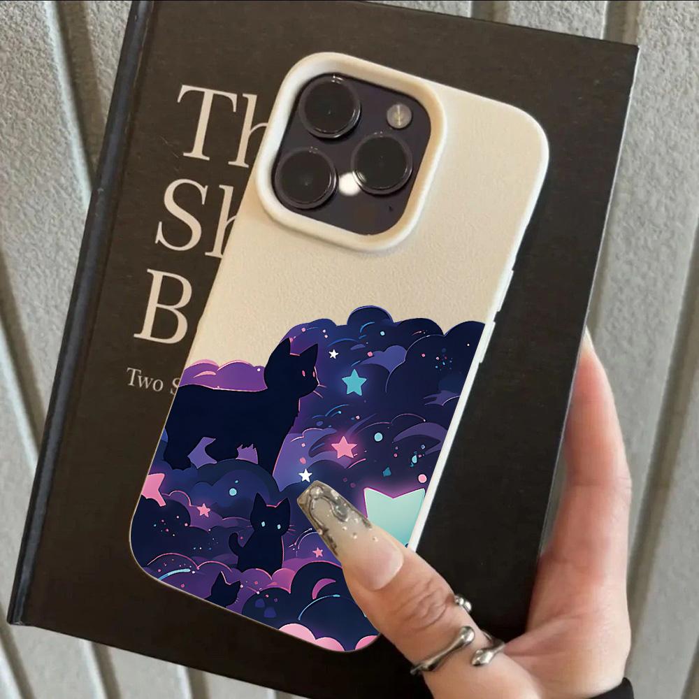 HOT Cartoon Cat Cool Lichee Leather Pattern Phone Case For Redmi A5 A3 A1 14C 13 12 12C 10 9 8  K60 Ultra Shockproof Cover