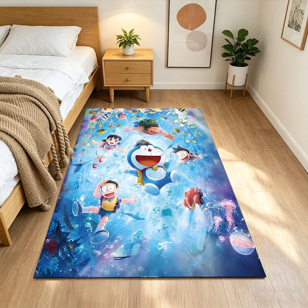 Doraemon Adventure Team Journey Non-Slip Home Carpet Design for Office Decor Living Room Gift