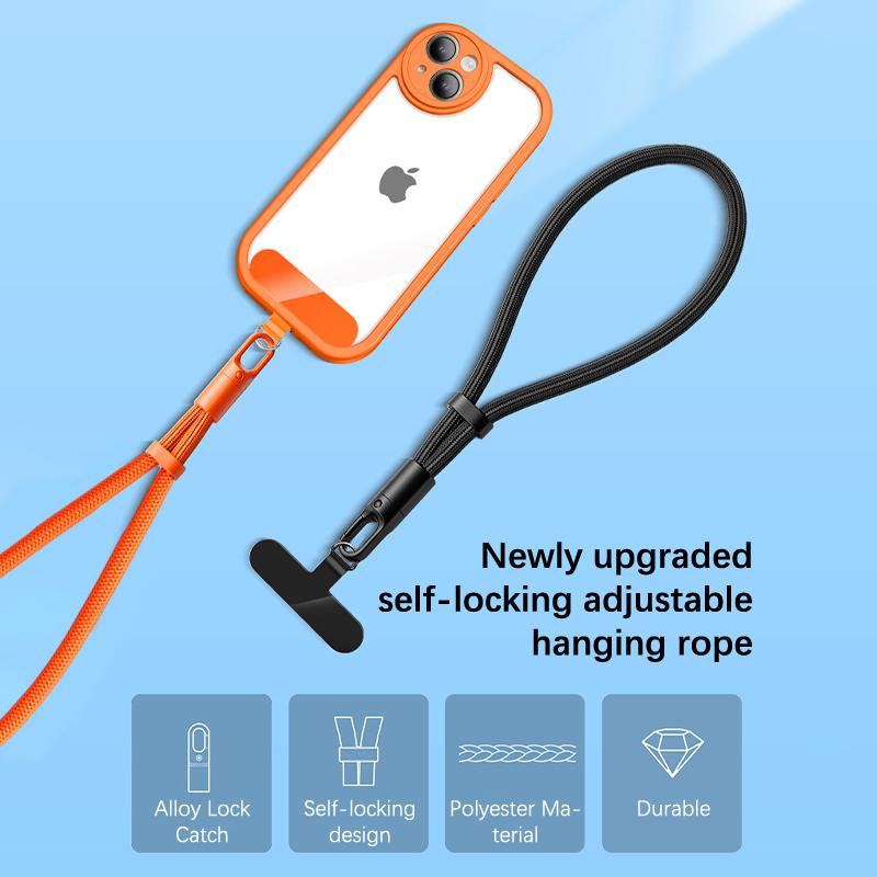 Smycz - Regulowany Pasek na Telefon Klips Uchwyt Do Wszystkich Etui na Telefon 7mm Grubości (Szyja & Ramię & Crossbody / Nadgarstek)