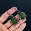 Moldavite Earrings, 999 Copper Wire Wrapped Gemstone Jewelry, Handmade  Earrings For Mother Day