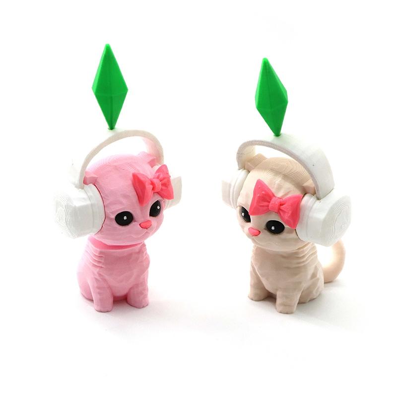 3D Printed Ornament Cartoon Cat Desk Accessories Office Accessories Car Interior Decorations Room Decor