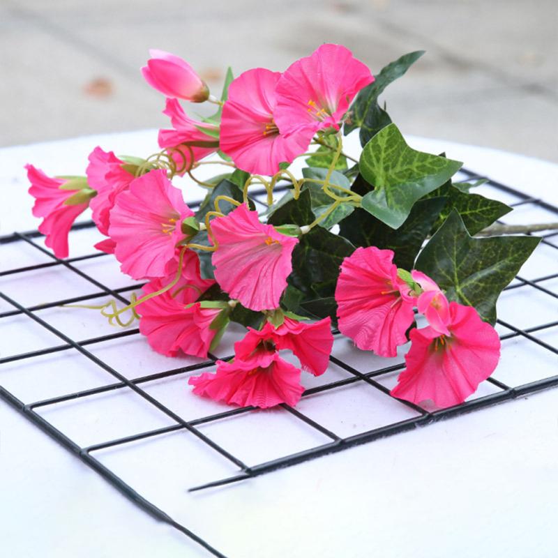 

Artificial Flower Artificial Morning Glory Rattan Plastic Flower Decoration For Home Office рожевий червоний колір