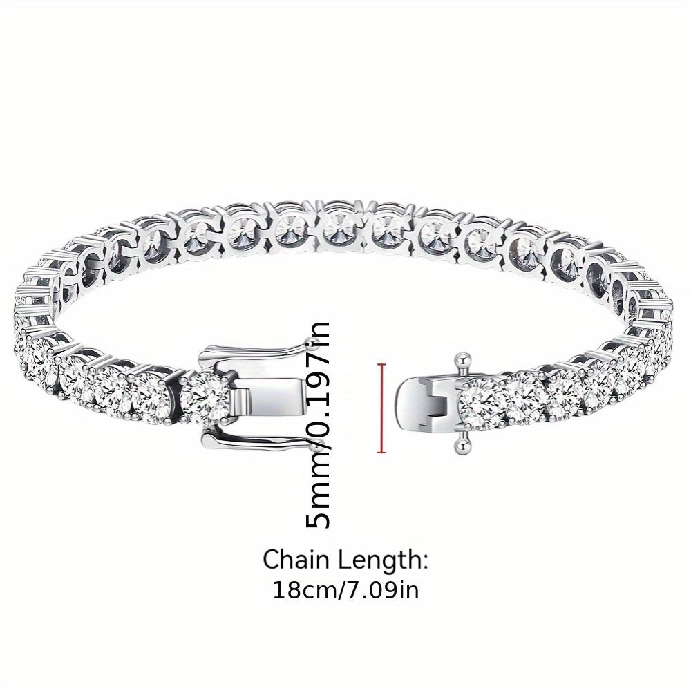 Tennis Chain Bracelet, Trendy Hip-hop Style, Men's Personalized Accessories, Fashionable and Versatile Accessories.