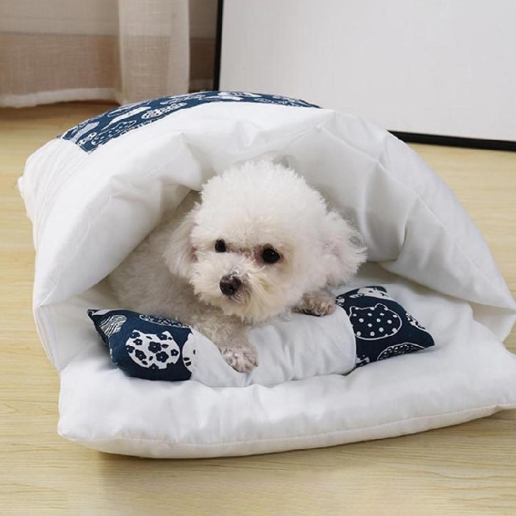 Cat Cave Bed Sleeping Bag Self-Warming Calming & Cosy Pad Cushion with Pillow