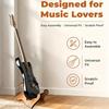 Miwayer Wooden Guitar Floor Stand Light Brown Non-slip Portable String Instrument Stand for Acoustic Classical Electric Guitar and Bass
