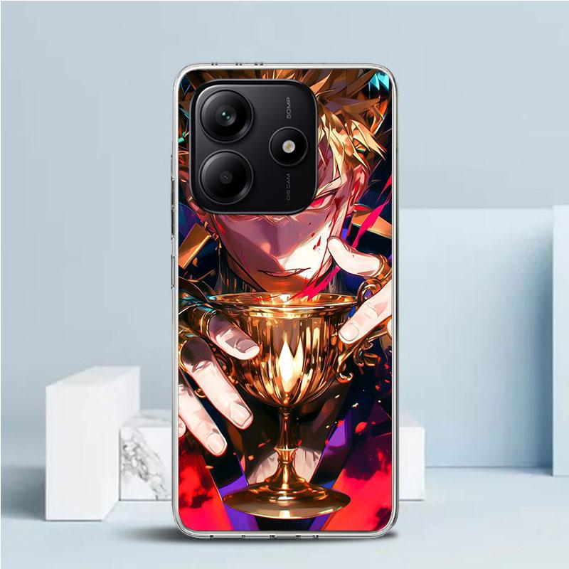 Fate Zero Stay Night Gilgamesh Phone Case For Xiaomi Redmi Note 15 14 14S 13 12S 12 Pro Plus 11S 11 11T 11E 10S 10 + Soft TPU Ba