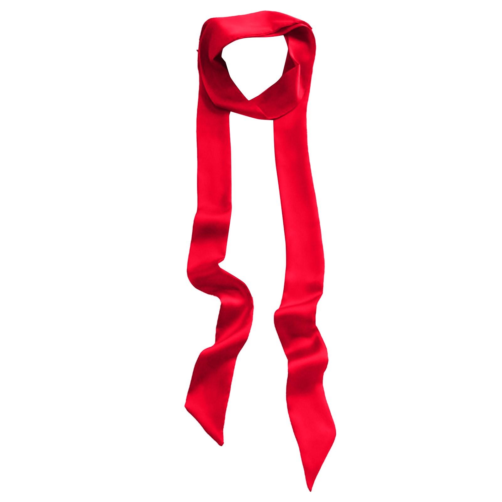 

Ladies Fashion Hair Tie Small Ribbon Decorative Scarf Hair Tie Scarf One Size красный