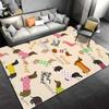 Lindos perros salchicha con disfraces alfombra Yoga sala de estar decoración de habitación alfombra para gatear niños felpudo alfombra de área alfombra de juegos
