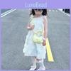 Decorative Tulip Sweet And Folded Design Solid Color Children Shoulder Bag