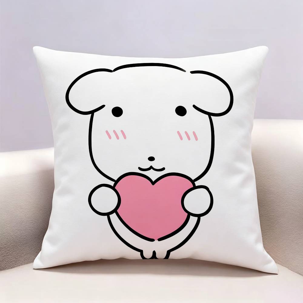 Cute Dog Ganadi Doublesided print Pillow Case Pattern Printed Pillowcase For Living Room Sofa Cushion Cover