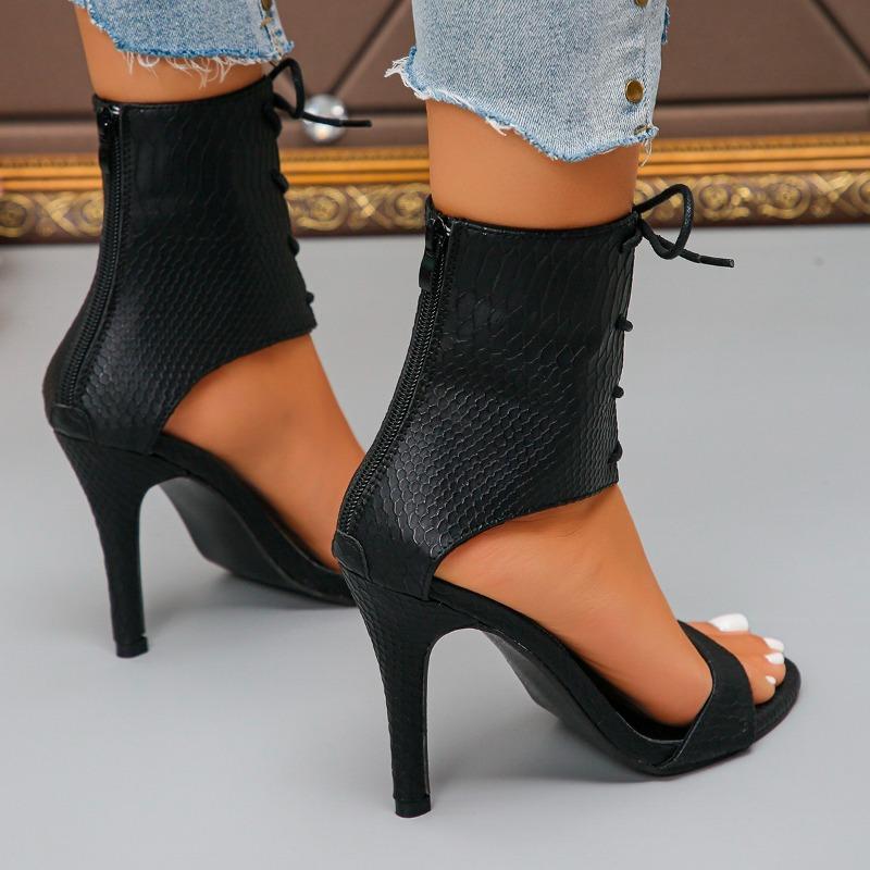 Women Sandals 2025 New Summer Fashion Sandals Belt Buckle Thin High Heels Shoes Open Toe Club Party Ladies Dress Heels Sandals