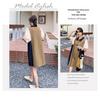 2024 Khaki Polo Dress: Small Size, Contrast Stitching, Summer Style, Loose Fit