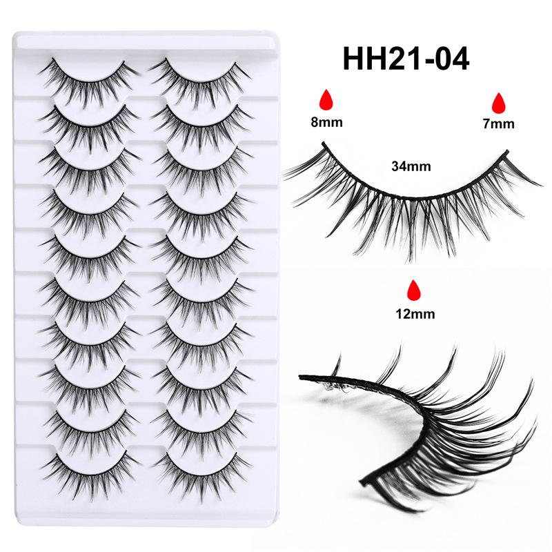 

10 Pairs Synthetic Fiber 3D Dense Little Devil False Eyelashes Standard