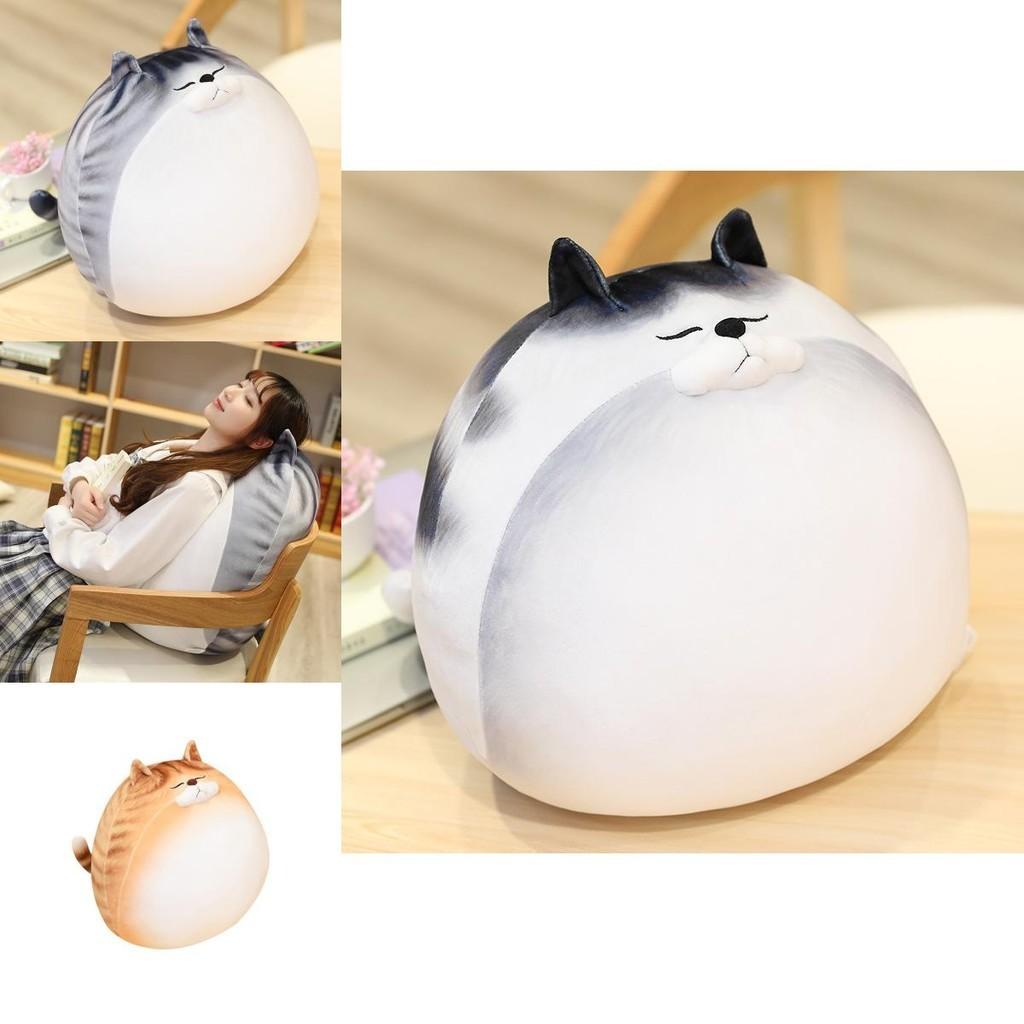 Big Huggable Cat Plushie For Bedtime Cuddles With Realistic Design And Smooth Stitching