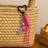 Trinket Badminton Couple Keyring Anti-Lost Knot Keychain Handmade Braided Rope Bag Pendant  Girls