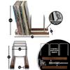Solid Walnut Vinyl Record Holder Space Saving Album Display Holder Retro CD Racks