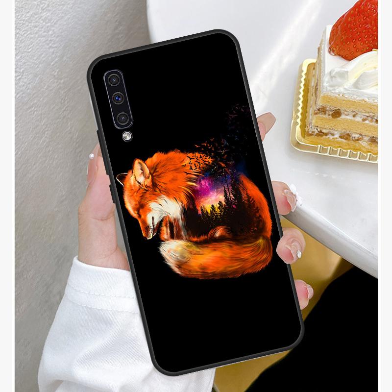Watercolor Painting The Fox Phone Case For Samsung Galaxy A50 A70 A02S A20S A21S A52S A12 A32 A52 A72 A51 A71 Cover