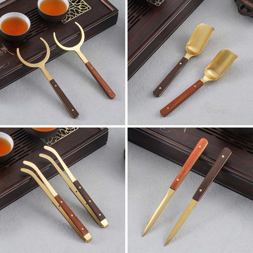 Teeclip aus Holz Hitzebeständige Teezange Nadelset Tragbare Kung Fu Teeutensilien Tee