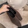 Vintage Maillard Wildleder quadratischer Kopf niedriger Absatz Einzelne Schuhe Damen 2025 Herbst und Winter neu weiches Leder vielseitig Pendler Oma Schuhe
