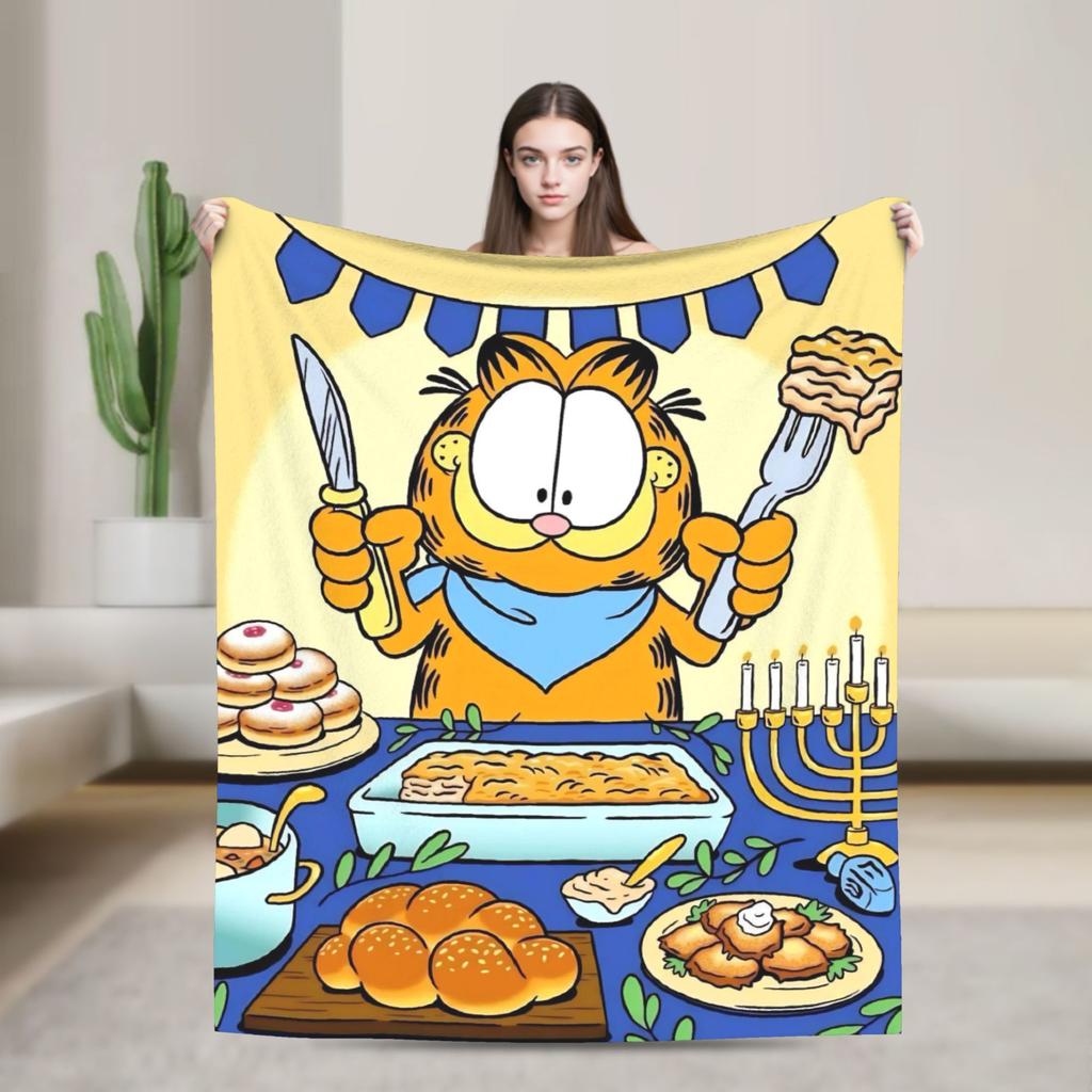 G-Garfields Blanket Soft Novelty Plush Throw Blanket For Children Living Room Flannel Bedspread Bed Cover
