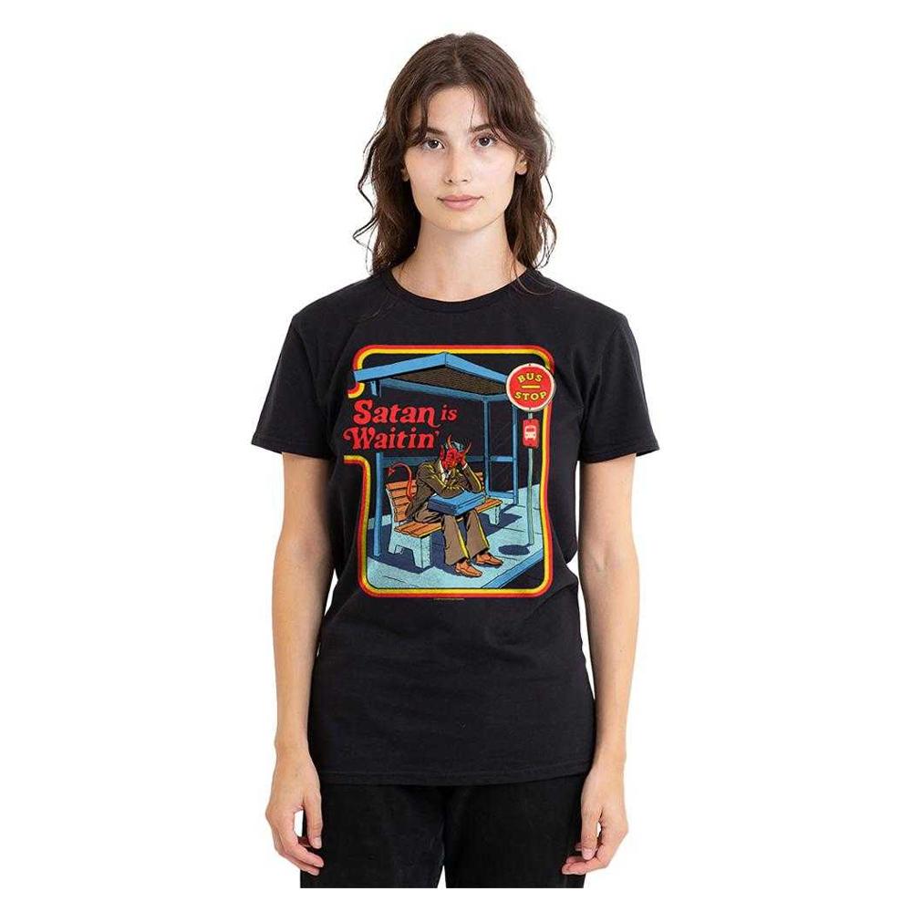Steven Rhodes Womens/Ladies Satan Is Waitin T-Shirt
