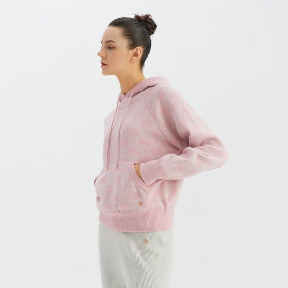 Huit Jacquard Knit Hoodie Htwtp3k12t