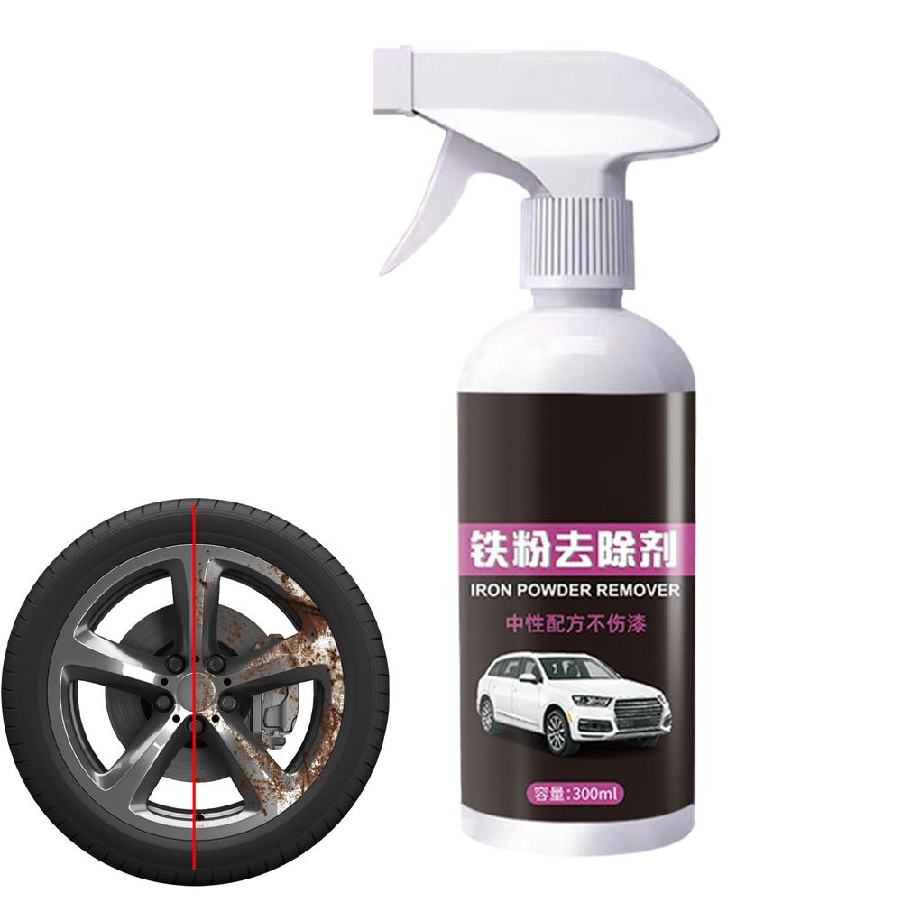 Rust Remover Spray Car Paint Iron Powder Remover 300ml Car Paint Maintenance Rust Inhibitor Iron Contaminant Yellow Spots