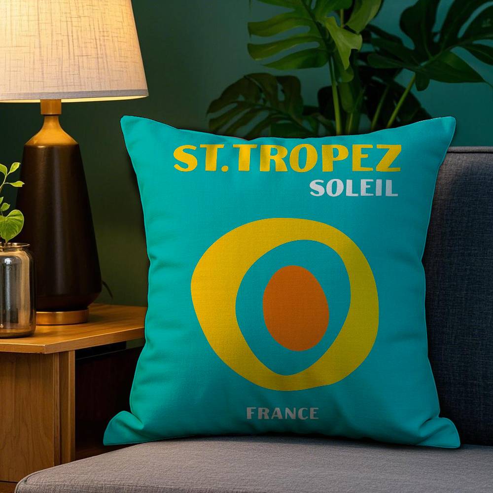 

Anime Summer Travel Series Pillow Case Plush Fabric Soft Double Sided Print Home Sofa High Quality Cushion Cover Throw 12x12Inch