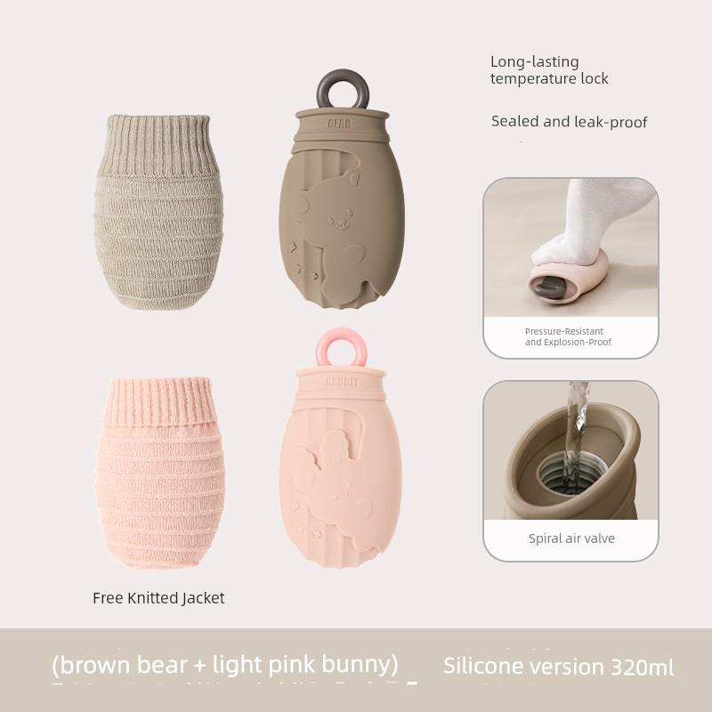 Silicone Hot Water Bottle for Pregnant Women during Childbirth, Small Size, Sealed, Explosion-Proof, Warm Stomach, Protect Neck, Gentle Warmth, Warm