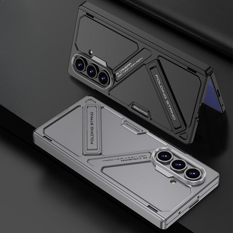 Etui na telefon komórkowy Samsung Z Fold7 z podstawką, etui na telefon komórkowy Vision z osobowością, pełne pokrycie osi centralnej, lekki luksus