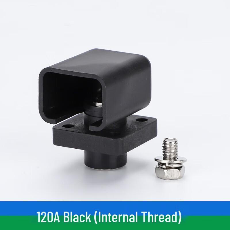 Square 120A Bulkhead Terminal Post Connector for Lithium Batteries (2-Pack)