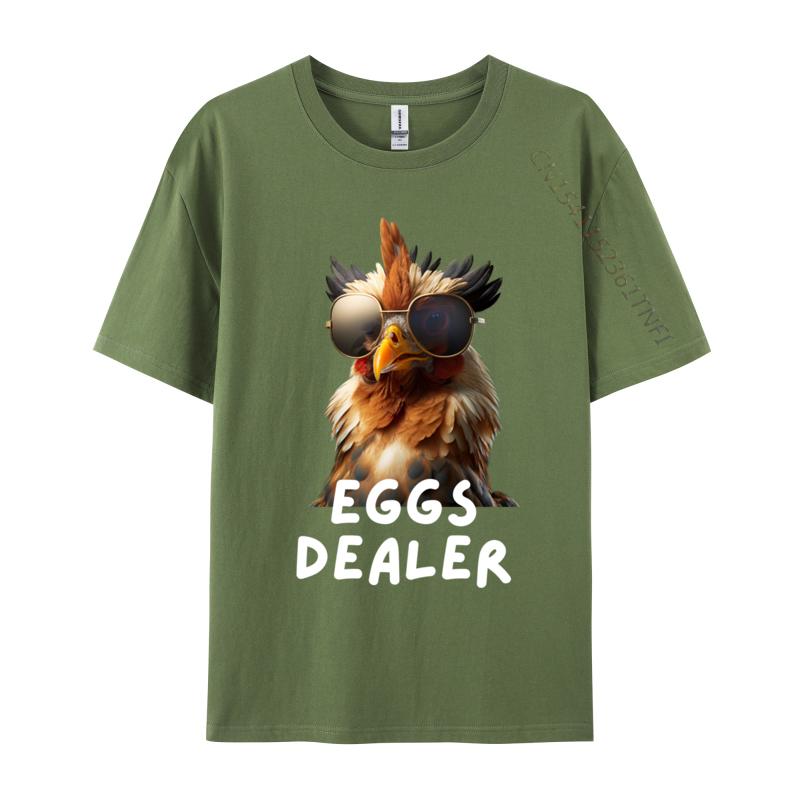 

Торговец яйцами Смешная курица Курятник Hendl Куриные яйца Мода 2024 Мужские Роскошные Дизайнерские Футболки Camisa С принтом на футболках 4XL