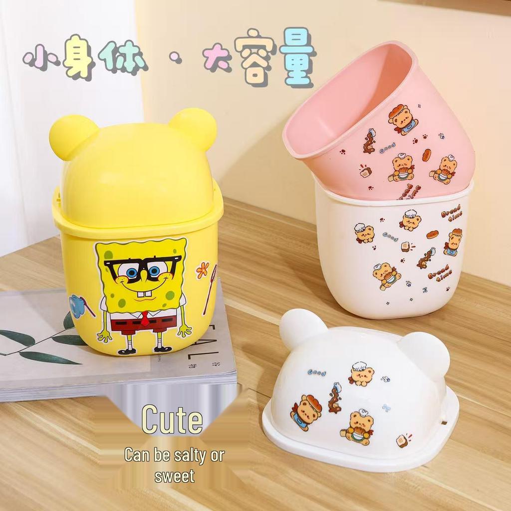 Cute Bear-Shaped Desktop Trash Bin for Office or Home Use