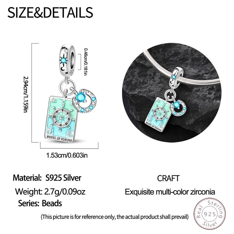 100% Copper Tarot Wheel Of Fortune Shiny Zirconia Beads 3Mm Diy Holiday Exquisite Jewelry Gift Making