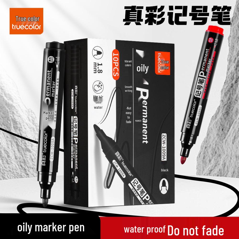 Waterproof Black Oil-Based Marker - Fade-Resistant, Thick Outline