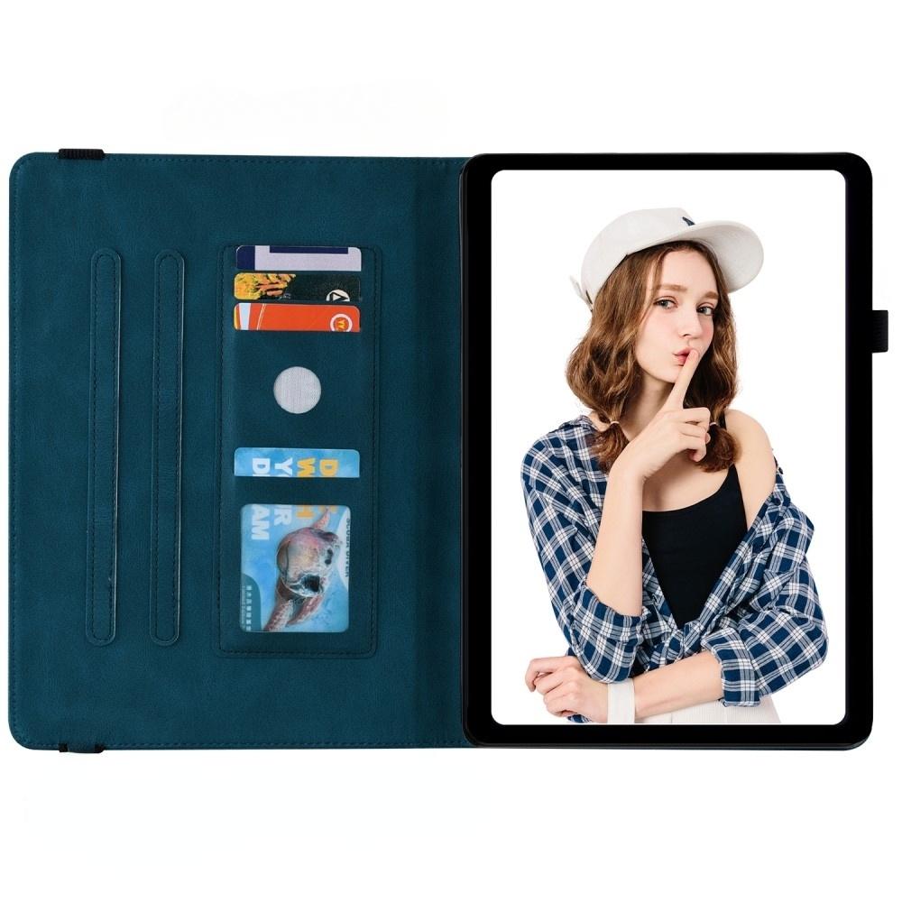 Lenovo Tab M9 Case, Wallet Pen Slot, Butterflies, Blue