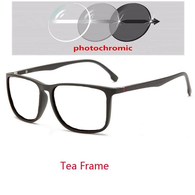 Sportliche TR90 Quadratische Polarisierte Sonnenbrille Herren Federbügel Blendschutz Minusgläser Korrektionsbrille Dioptrien 0 -0.5 -0.75 Bis -6.0