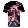 Boy Girl Unisex 3D Printed Demon Slayer T-Shirts Casual Harajuku Style Tshirt Streetwear Tops Summer Hot Japanese Anime Tee
