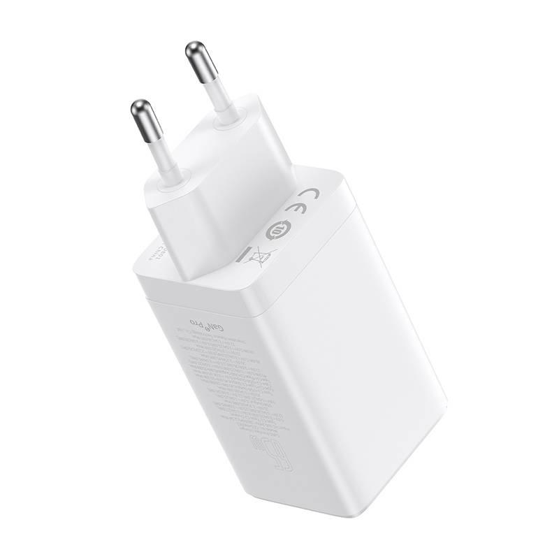 Network Charger Baseus Gan5 Pro 2Xusb-C + Usb, 65W (White)