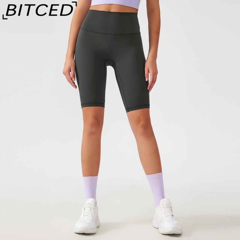 

BITCED Women s Seamless Yoga Shorts - Tummy-Control & Butt-Lifting Fitness Capri Pants One Size темно-сірий