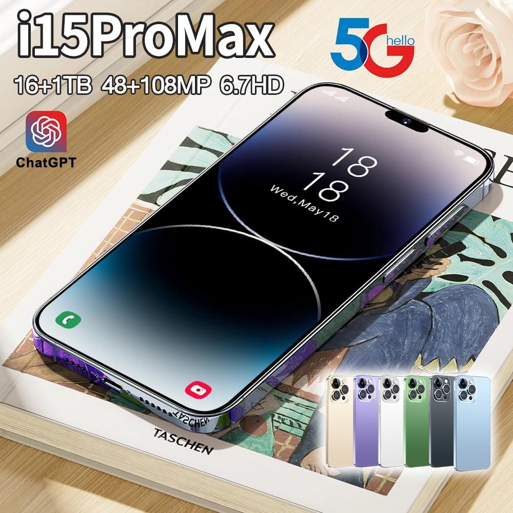 I15 ProMax 2025 HOT Original for Brand Smartphone 6.7 Inch New Full Screen 4G 5G Cell Phone 7800mAh Mobile Phones Global Version