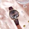 CURREN Hodinky Dámské Značka Kůže Quartz Náramkové hodinky Luxusní design Hodiny pro Dámy Šarm Květiny Ciferník Montre Femme 9068