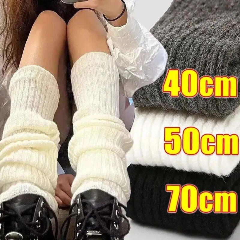 New Y2K Women's Leg Warmers Japanese Lolita Socks Wool Knitted Foot Cover Arm Warmer Autumn Winter Crochet Heap Sock Boot Cuffs
