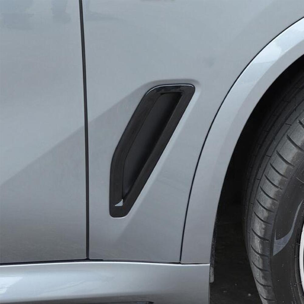 1 Pair Black Side Fender Air Vent Trim Cover Set For Bmw X5 19-22