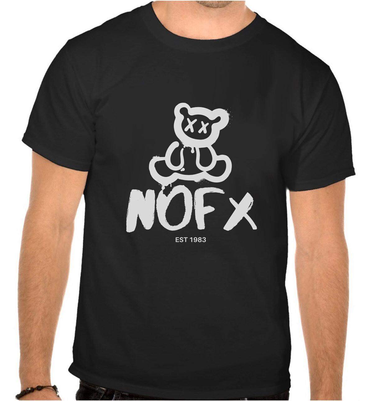 26 NOFX Rock Music Logo Black T-Shirt -1165- Unisex T-Shirt S