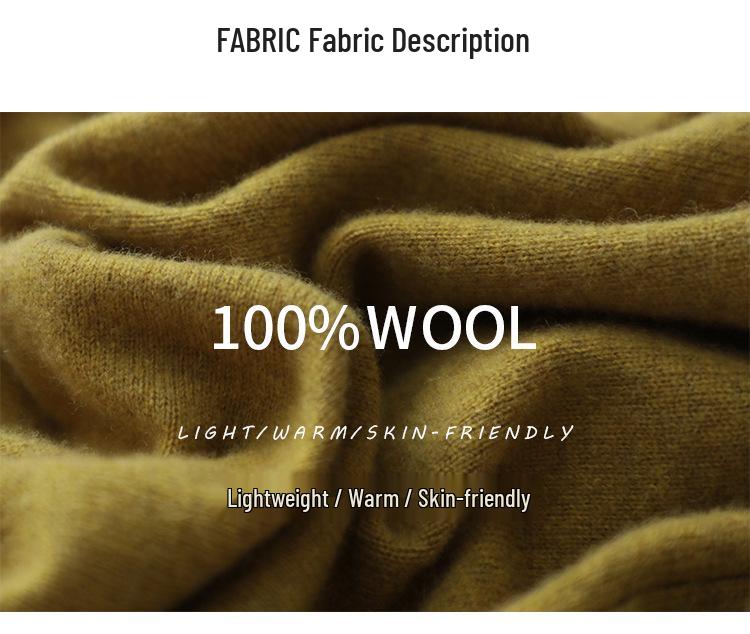 Women's High-Neck Pure Wool Sweater – 2023 Autumn/Winter Knit Base Layer
