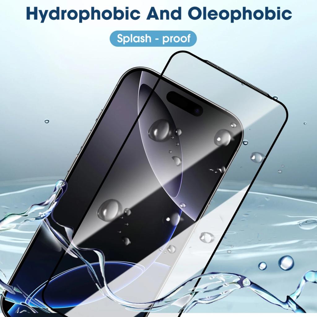 Pro iPhone17 17air 17pro max 9H tvrdost ochranná fólie z tvrzeného skla pro iPhone 17 11 12 13 14 15 16 kryt plný displej čiré chrániče obrazovky