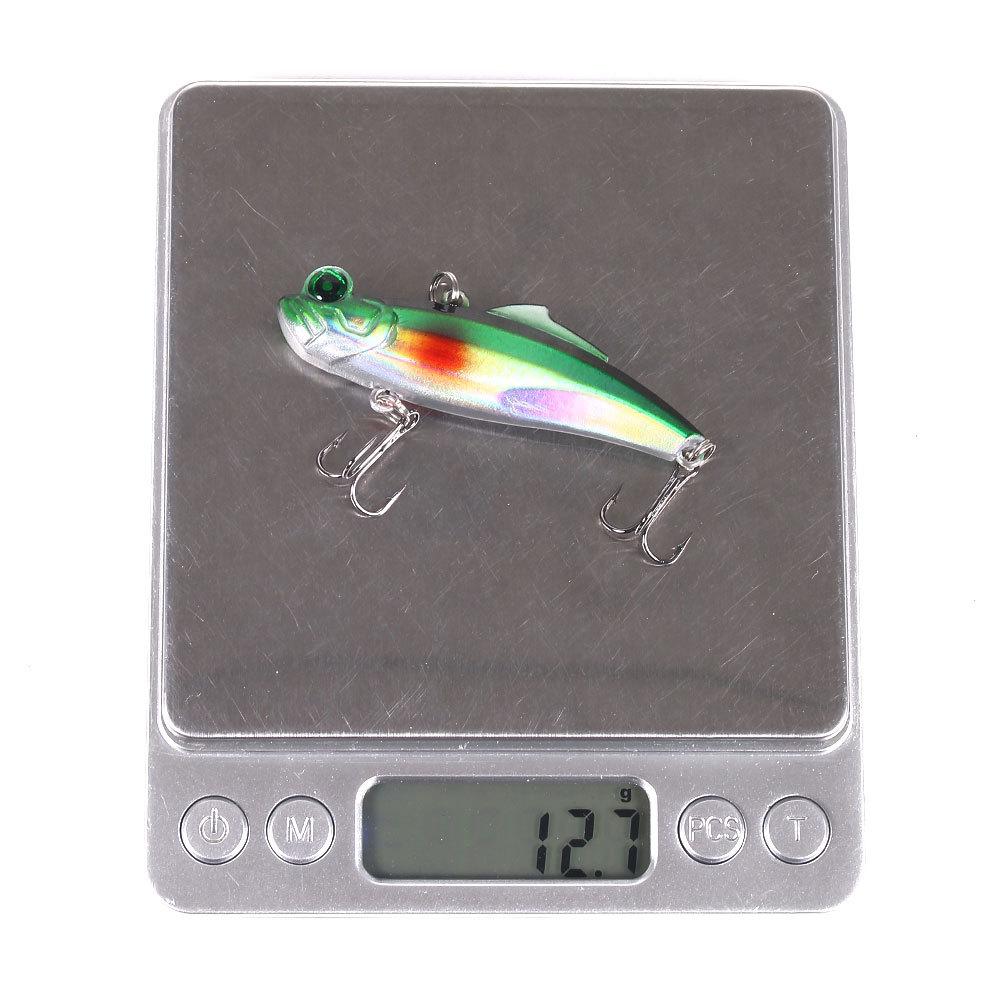 1Pcs 6.5cm/12.5g Fishing Lures Rattle Beads Sinking Chum Swimming VIB Fishing Tackle Fish Body Reflective Mutant Eye Lures VIP Baits